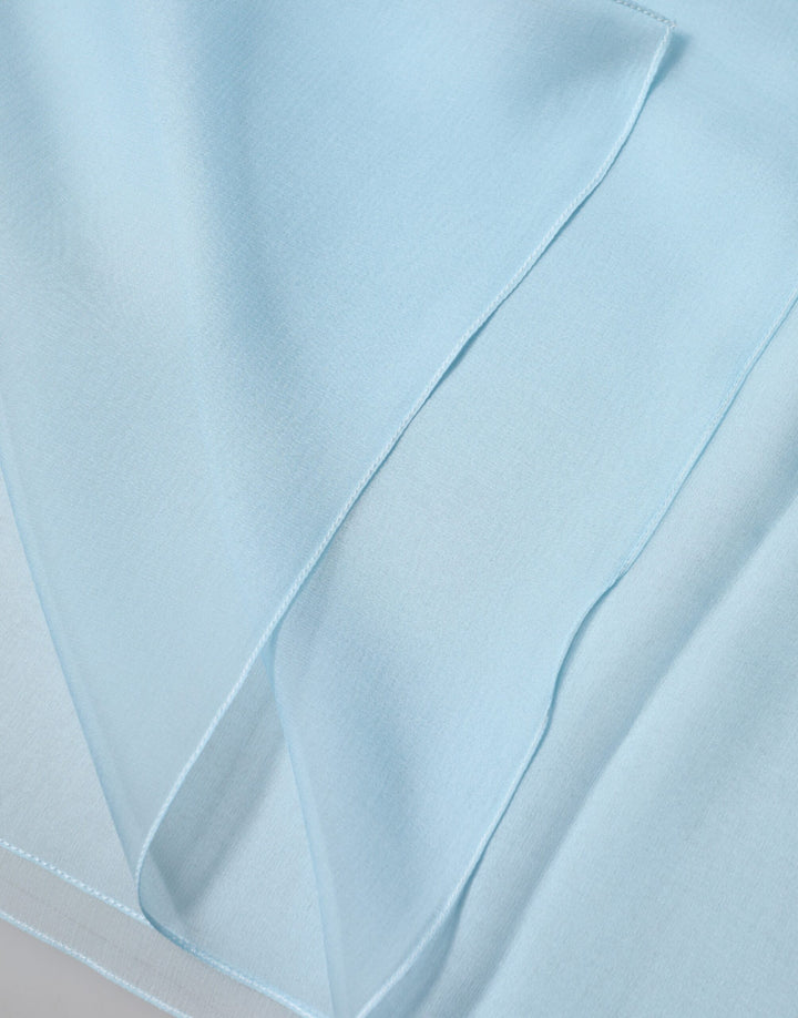 Dolce &amp; Gabbana Light Blue Stole Silk Neck Wrap Shawl Scarf
