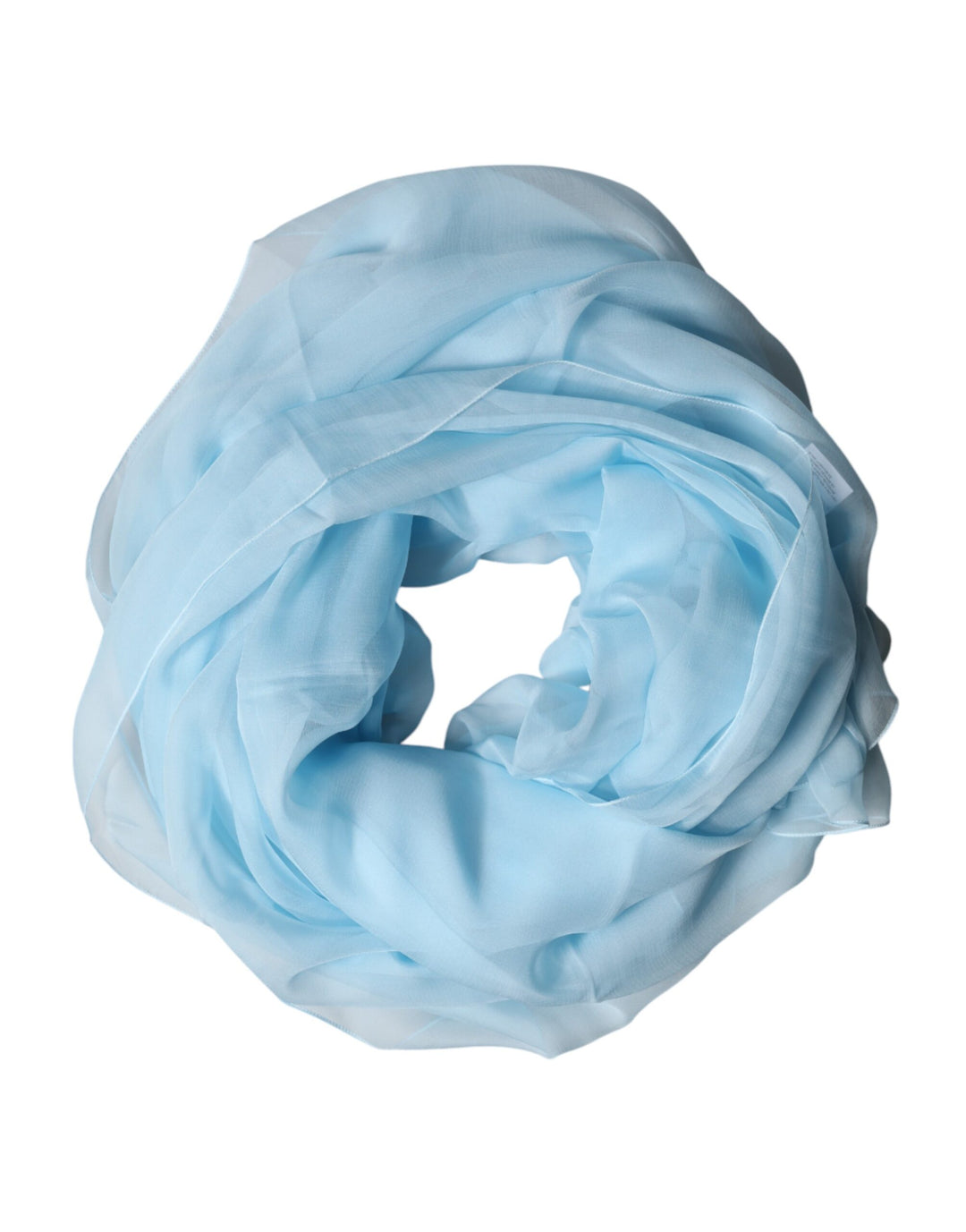 Dolce &amp; Gabbana Light Blue Stole Silk Neck Wrap Shawl Scarf