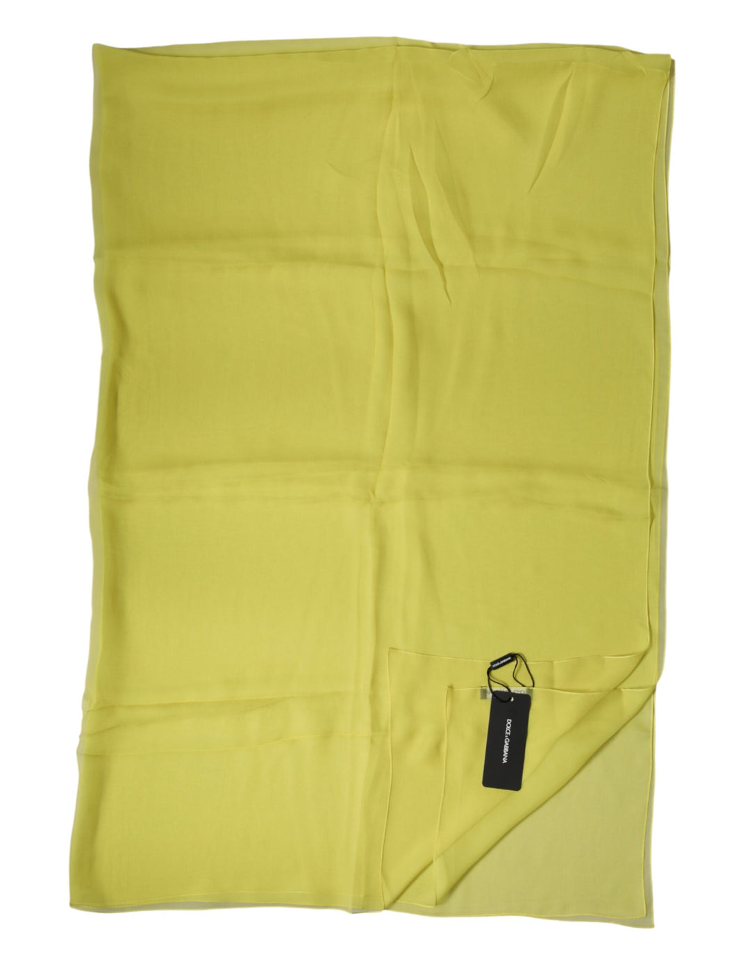 Dolce &amp; Gabbana Yellow Stole Silk Neck Wrap Shawl Men  Scarf