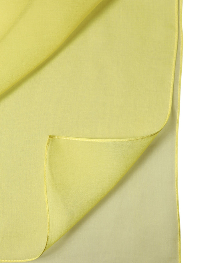 Dolce &amp; Gabbana Yellow Stole Silk Neck Wrap Shawl Men  Scarf