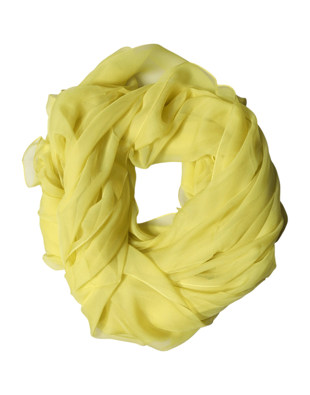 Dolce &amp; Gabbana Yellow Stole Silk Neck Wrap Shawl Men  Scarf