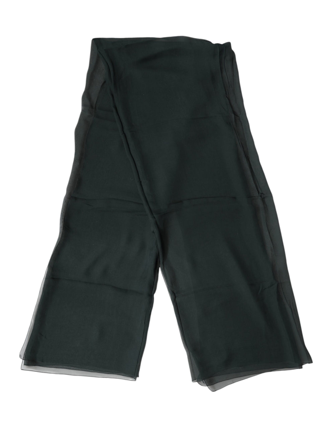 Dolce &amp; Gabbana Dark Green Stole Silk Neck Wrap Shawl  Scarf