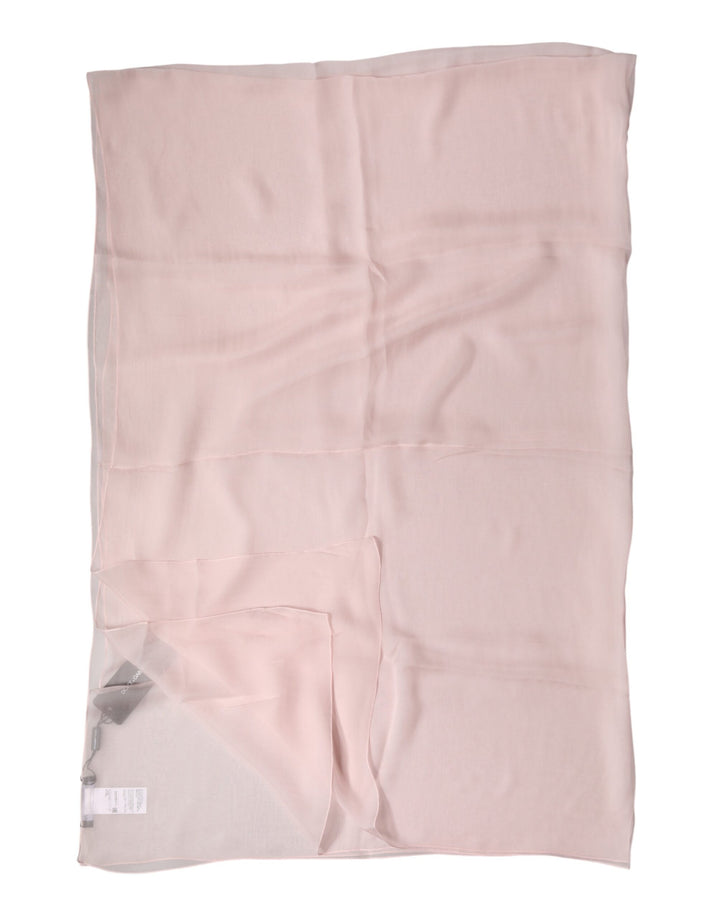 Dolce &amp; Gabbana Light Pink Stole Silk Neck Wrap Shawl  Scarf
