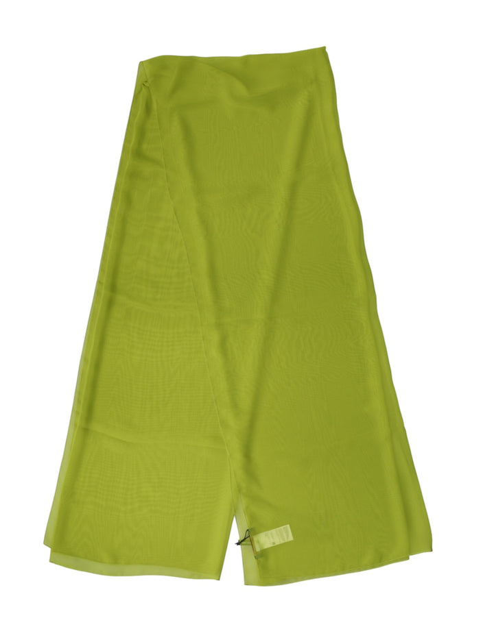 Dolce &amp; Gabbana Green Polyester Stole Neck Wrap Shawl  Scarf