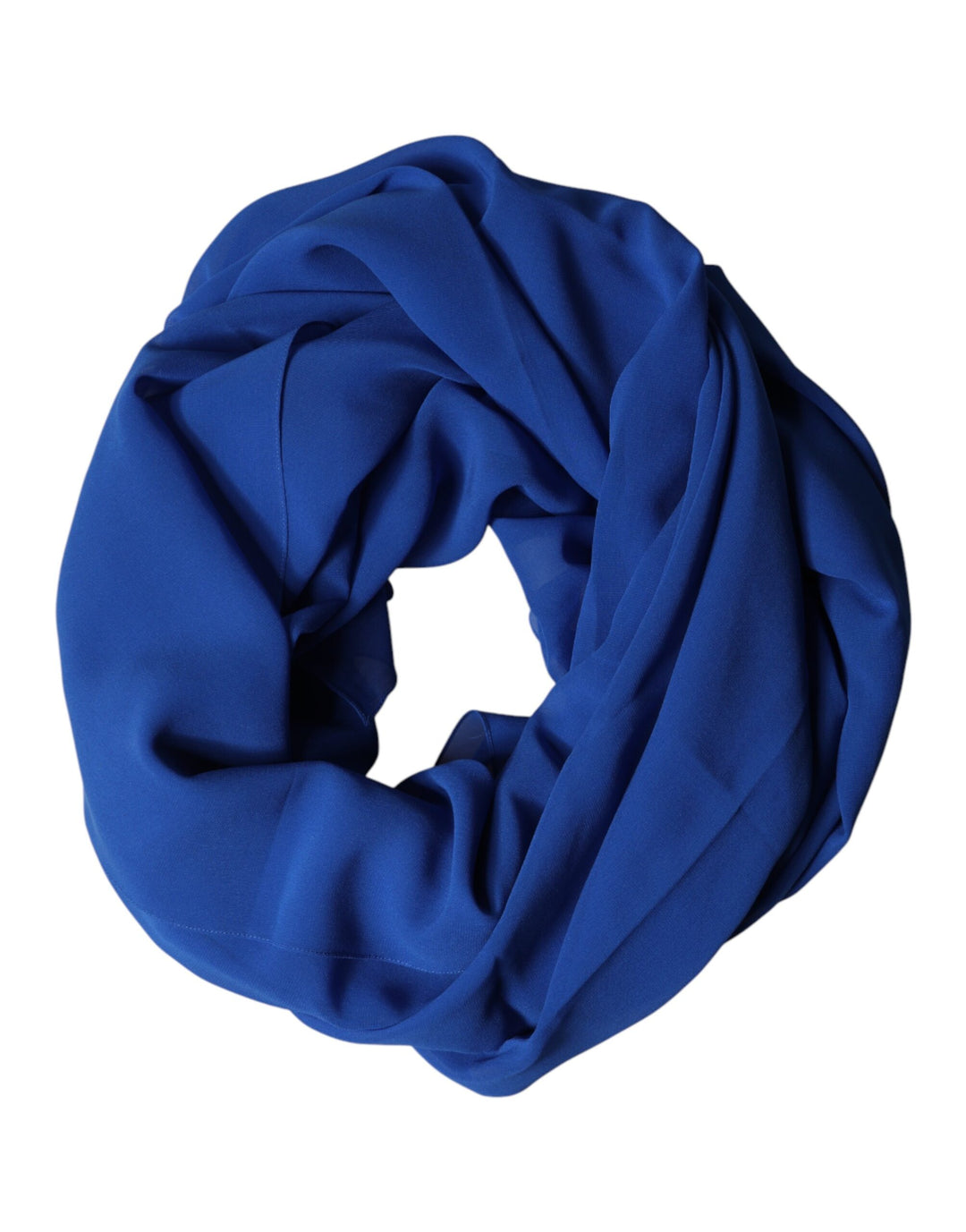Dolce &amp; Gabbana Blue Silk Stole Neck Wrap Shawl Men  Scarf
