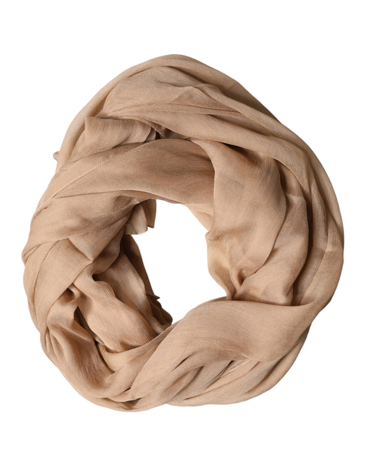 Dolce &amp; Gabbana Brown Silk Stole Neck Wrap Shawl Men Scarf