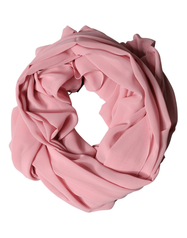Dolce &amp; Gabbana Pink Silk Stole Neck Wrap Shawl Men  Scarf