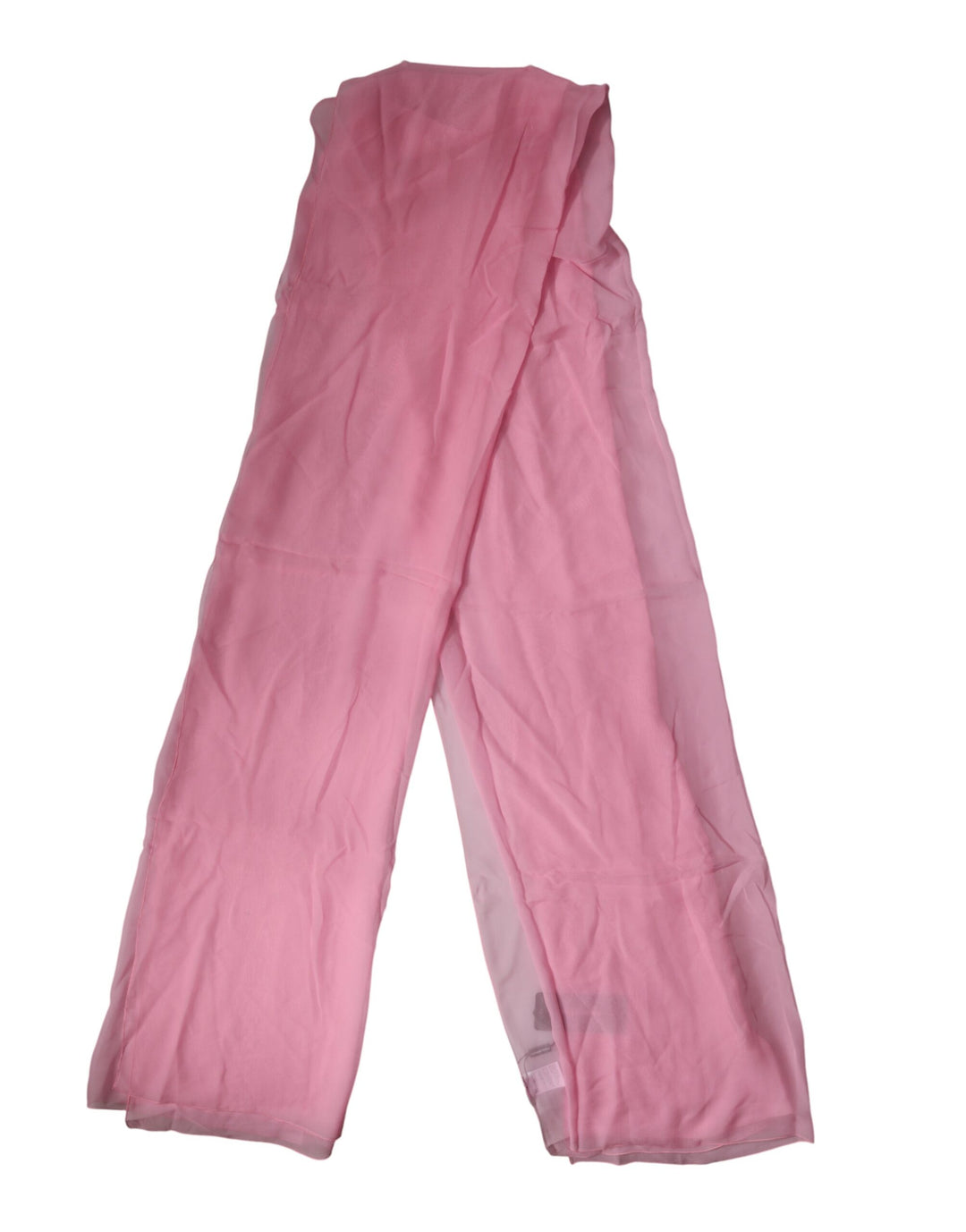 Dolce &amp; Gabbana Pink Silk Sash Neck Wrap Shawl Men Scarf