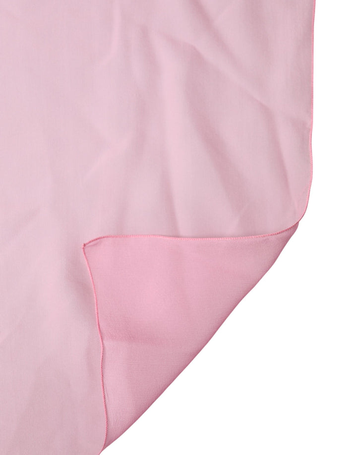 Dolce &amp; Gabbana Pink Silk Sash Neck Wrap Shawl Men Scarf