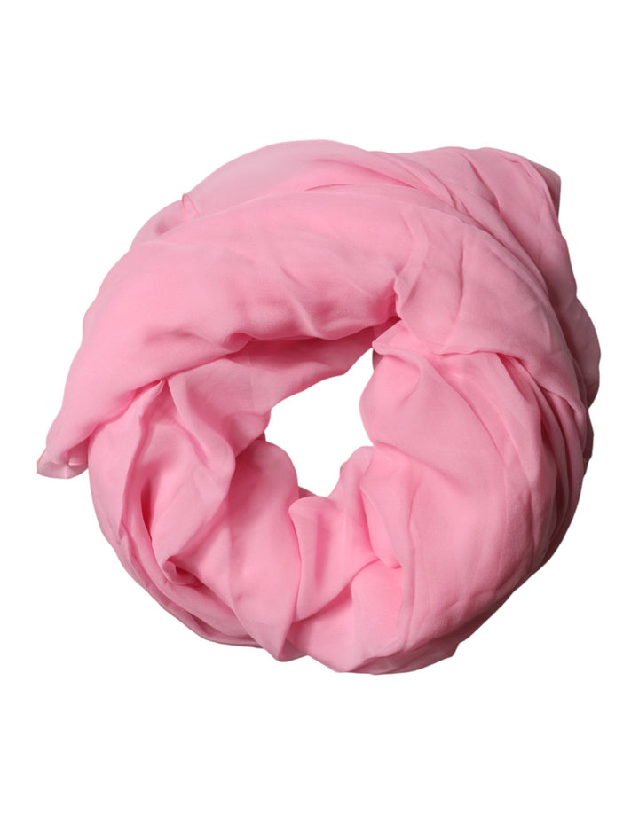 Dolce &amp; Gabbana Pink Silk Sash Neck Wrap Shawl Men Scarf