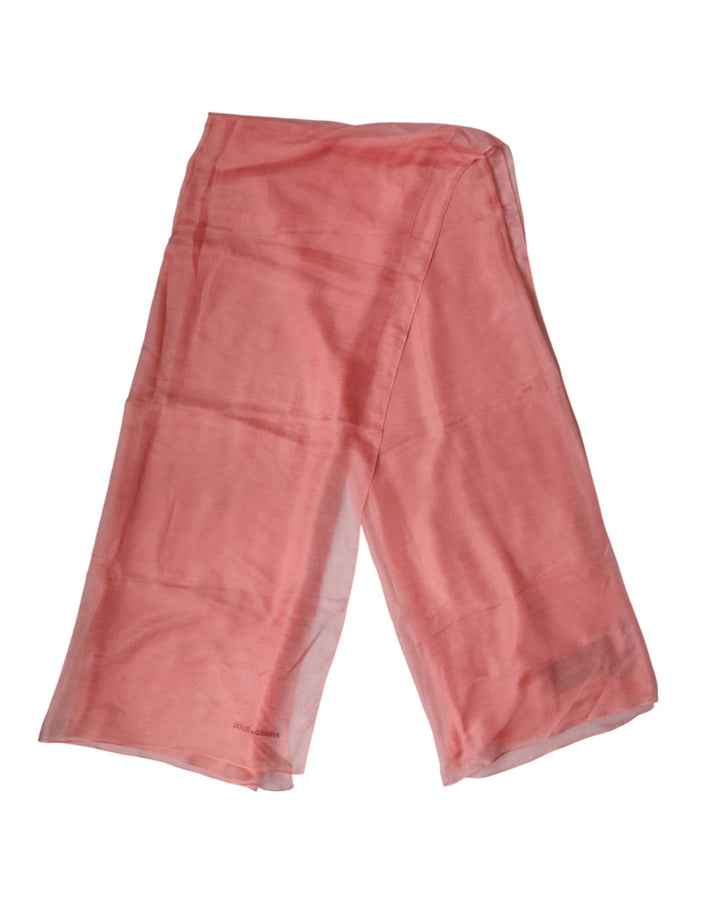 Dolce &amp; Gabbana Light Pink Cashmere Neck Wrap Shawl Scarf
