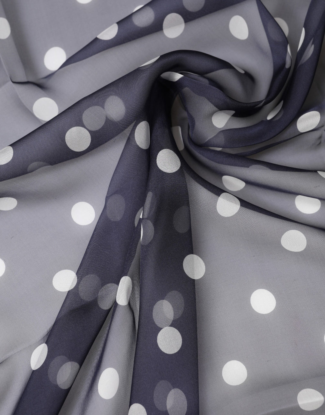 Dolce &amp; Gabbana Blue Polka Dot Silk Neck Wrap Shawl 205cm x 132cm Scarf