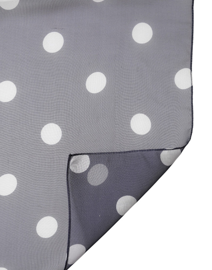 Dolce &amp; Gabbana Blue Polka Dot Silk Neck Wrap Shawl 205cm x 132cm Scarf