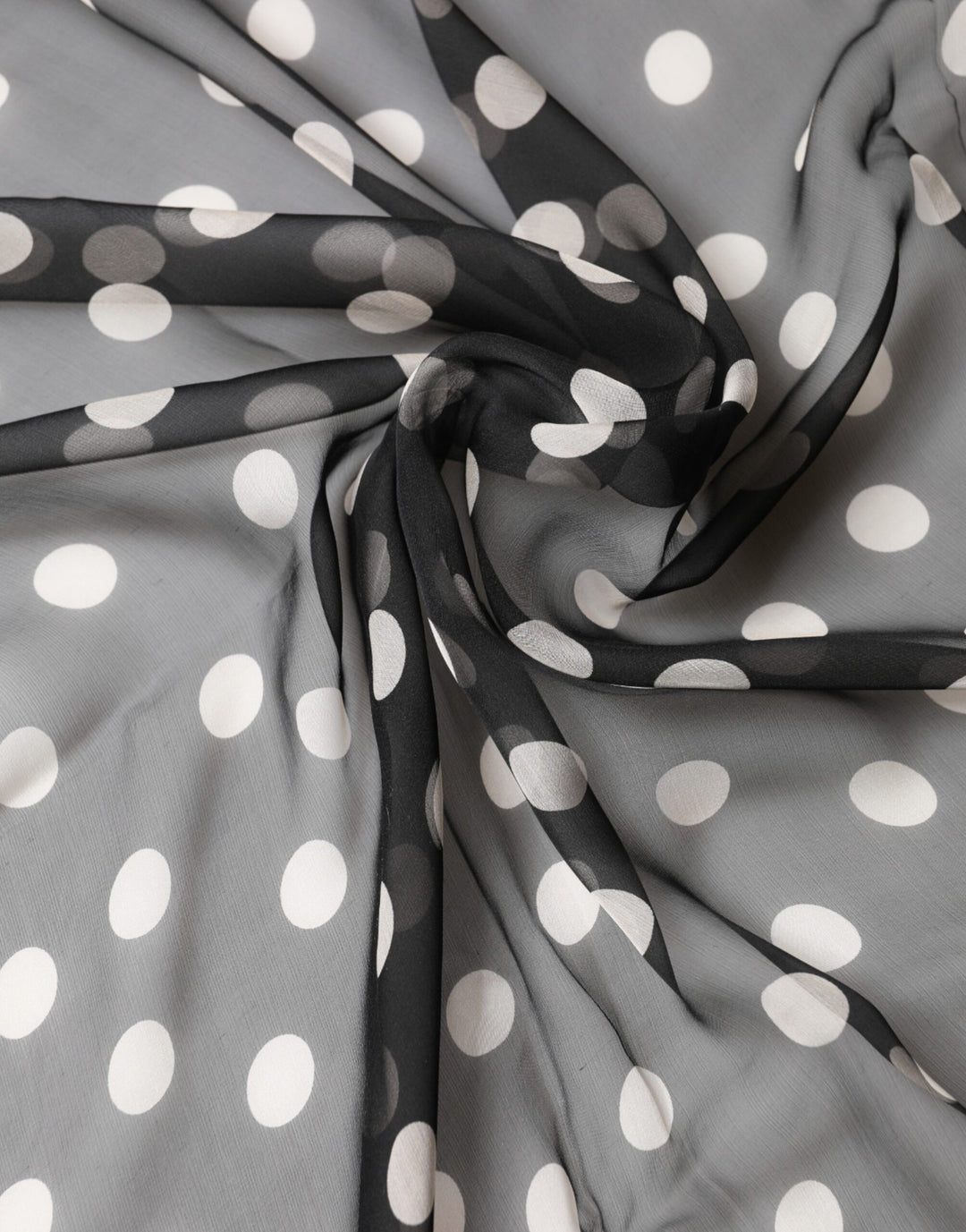 Dolce &amp; Gabbana Black Polka Dot Silk Neck Wrap Shawl 205cm x 137cm Scarf
