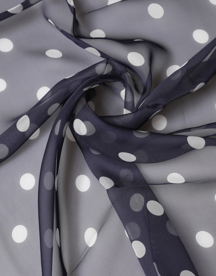 Dolce &amp; Gabbana Blue Polka Dot Silk Square Foulard 91.5cm x 89.5cm Scarf