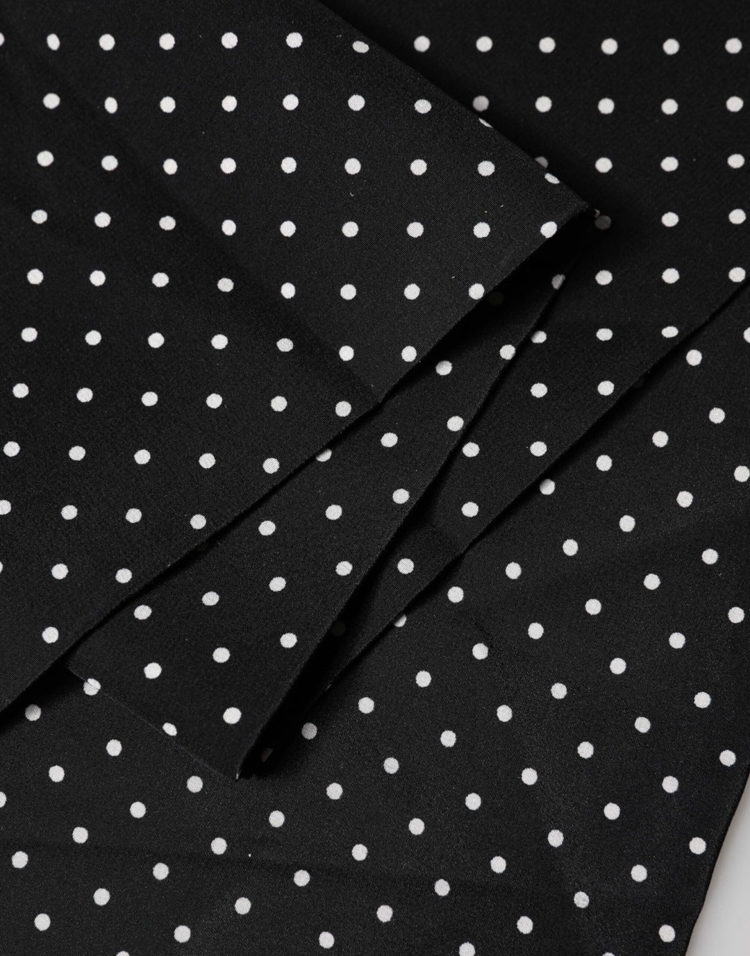 Dolce &amp; Gabbana Black Polka Dot Neck Wrap Foulard 133.5cm x 12.5cm Scarf