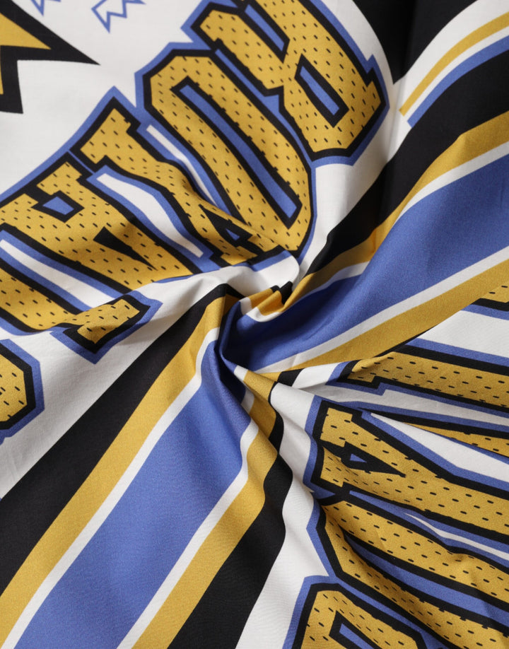 Dolce &amp; Gabbana Multicolor DG Royals Square Foulard Men 50cm x 50cm Scarf