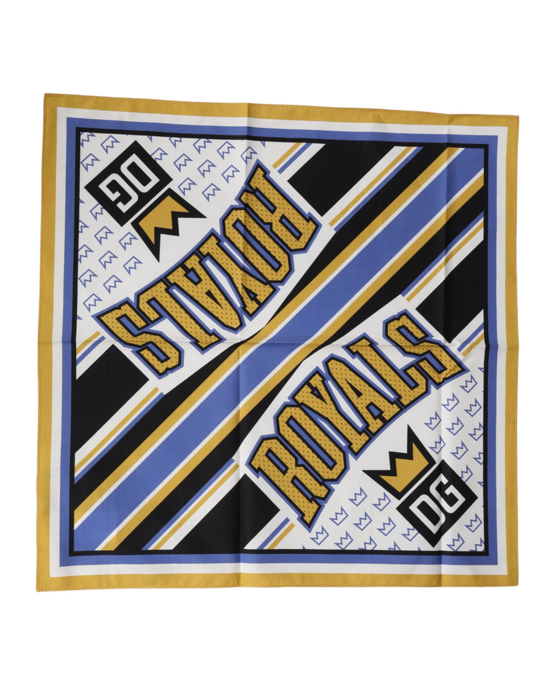 Dolce &amp; Gabbana Multicolor DG Royals Square Foulard Men 50cm x 50cm Scarf