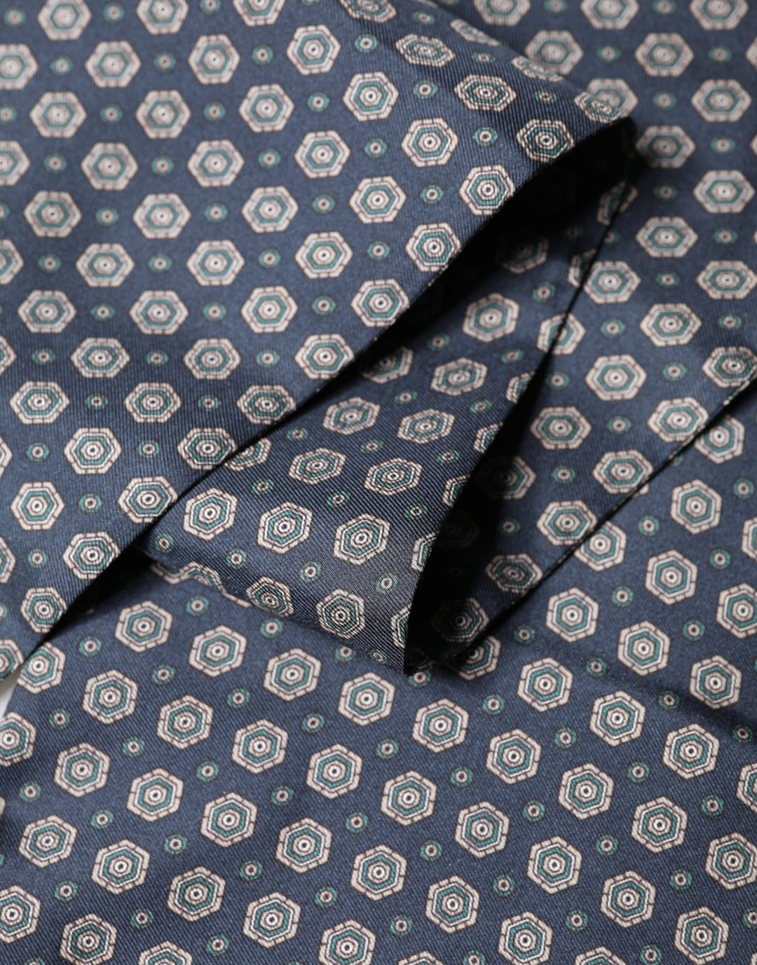 Dolce &amp; Gabbana Blue Patterned Silk Fringes Foulard 138cm x 15.5cm Scarf