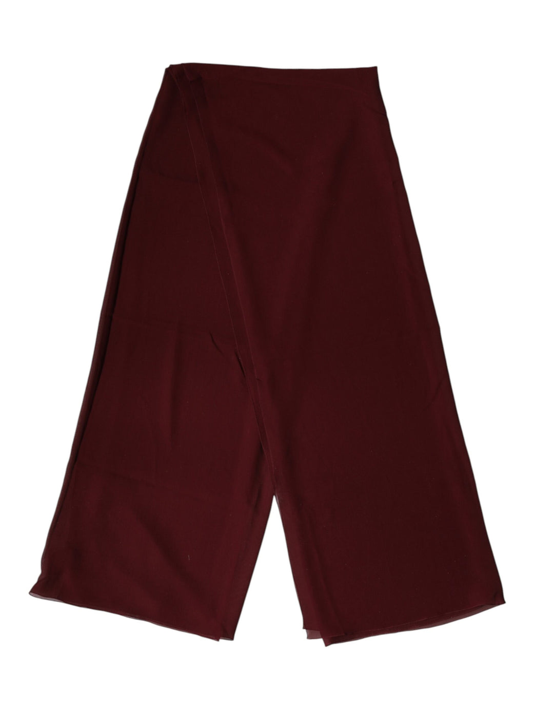 Dolce &amp; Gabbana Maroon Silk Stole Neck Wrap Shawl Men 200cm x 130cm  Scarf