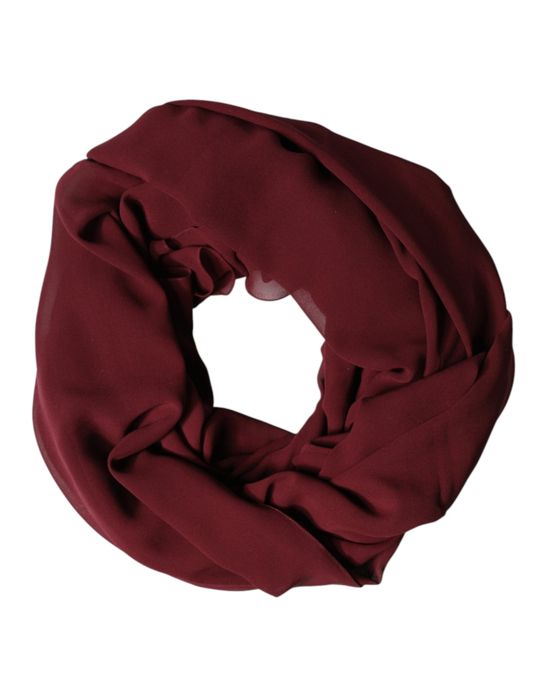 Dolce &amp; Gabbana Maroon Silk Stole Neck Wrap Shawl Men 200cm x 130cm  Scarf