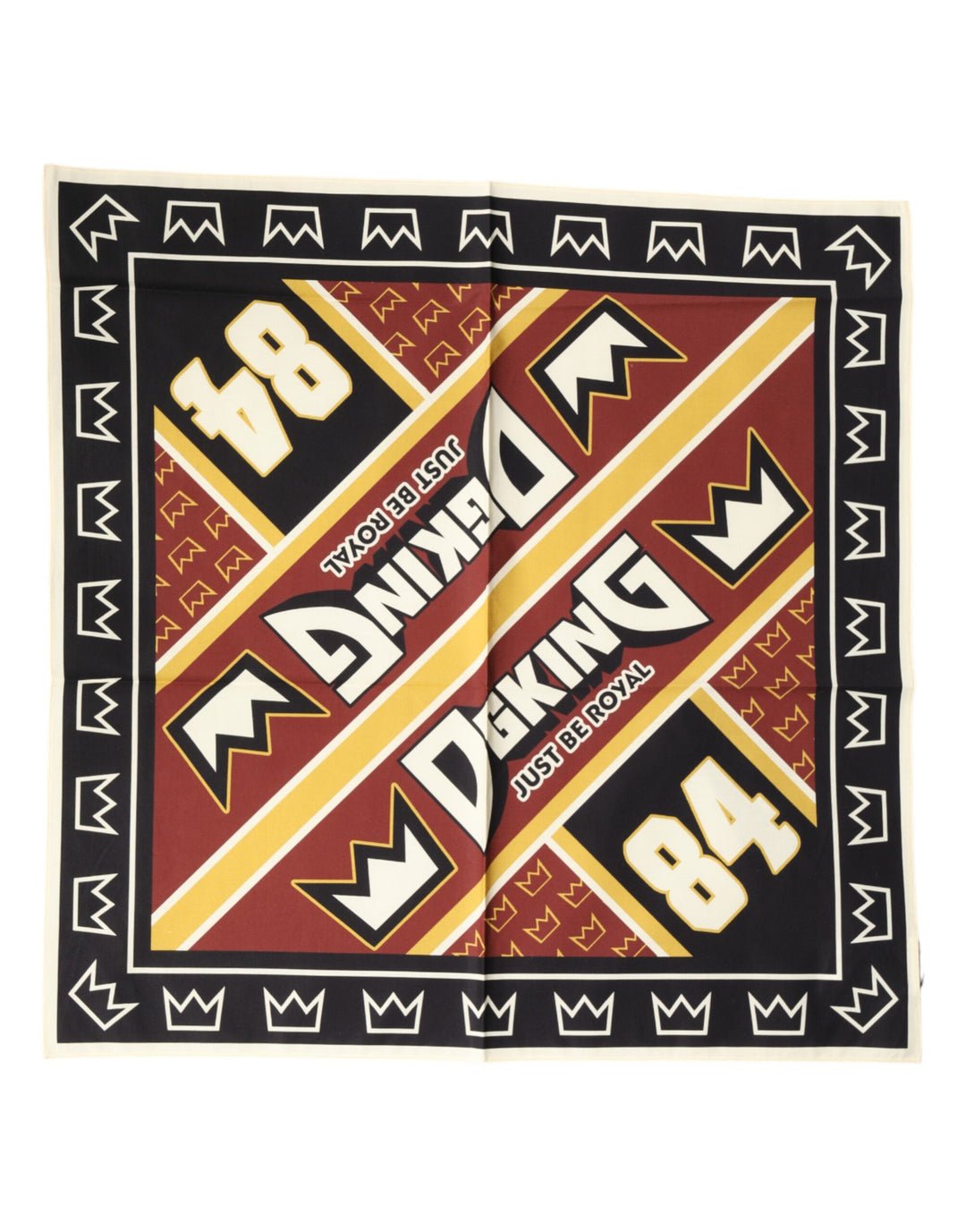 Dolce &amp; Gabbana Multicolor DG King Square Foulard Men 50.5cm x 50cm Scarf