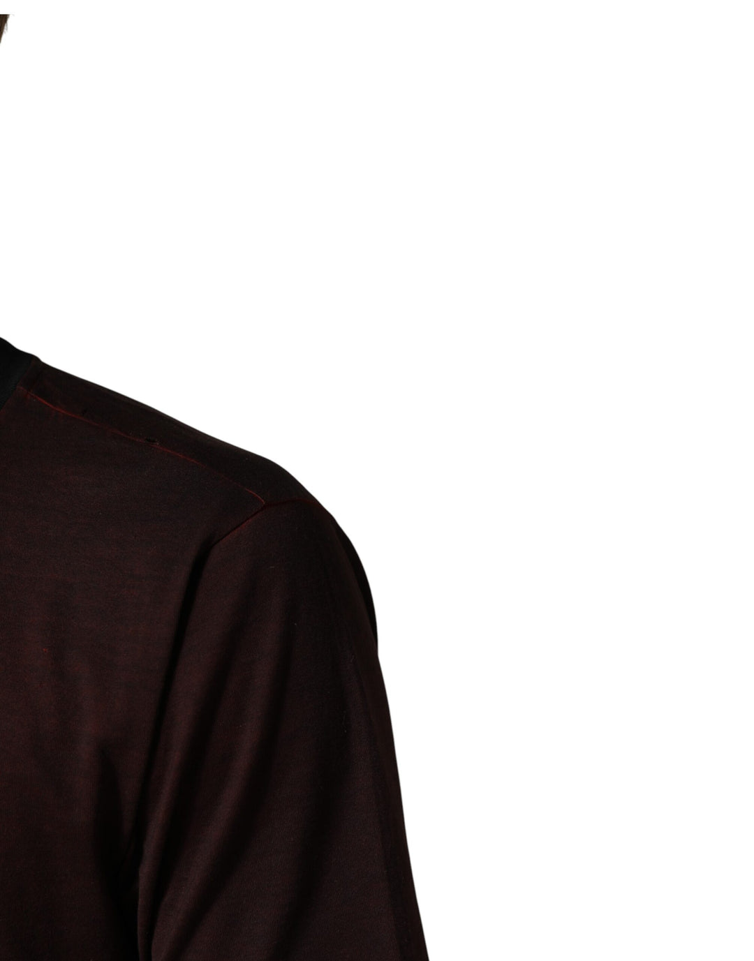 Dolce &amp; Gabbana Maroon DG Crown Cotton Crew Neck Men T-shirt