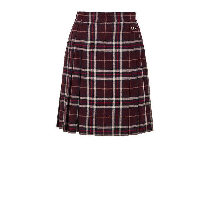 Dolce &amp; Gabbana Bordeaux Wool Mini Skirt