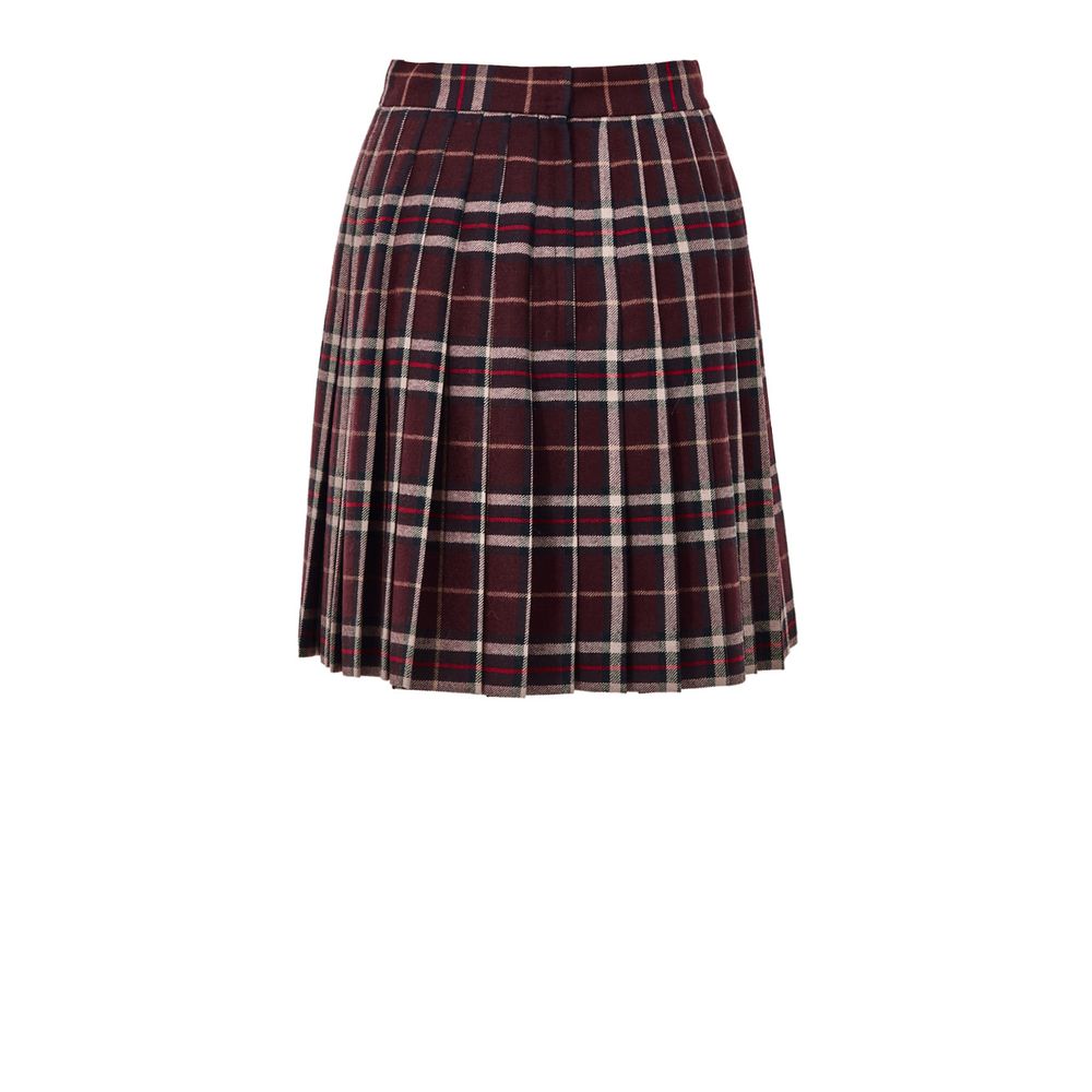 Dolce &amp; Gabbana Bordeaux Wool Mini Skirt