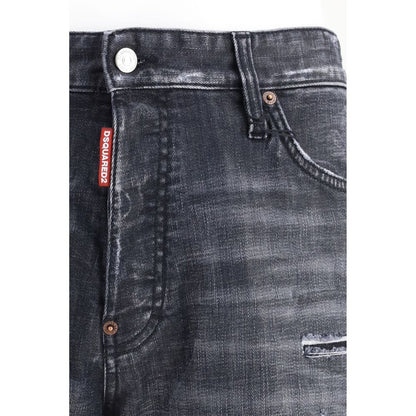 Dsquared² Black Cotton Bermuda Shorts