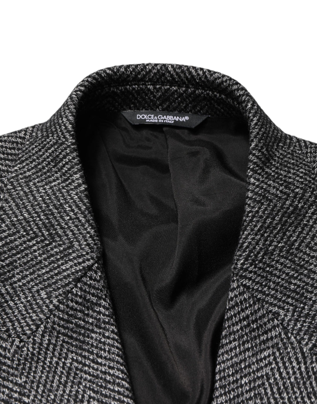 Dolce &amp; Gabbana Gray Wool Blend Long Trench Coat Men Jacket