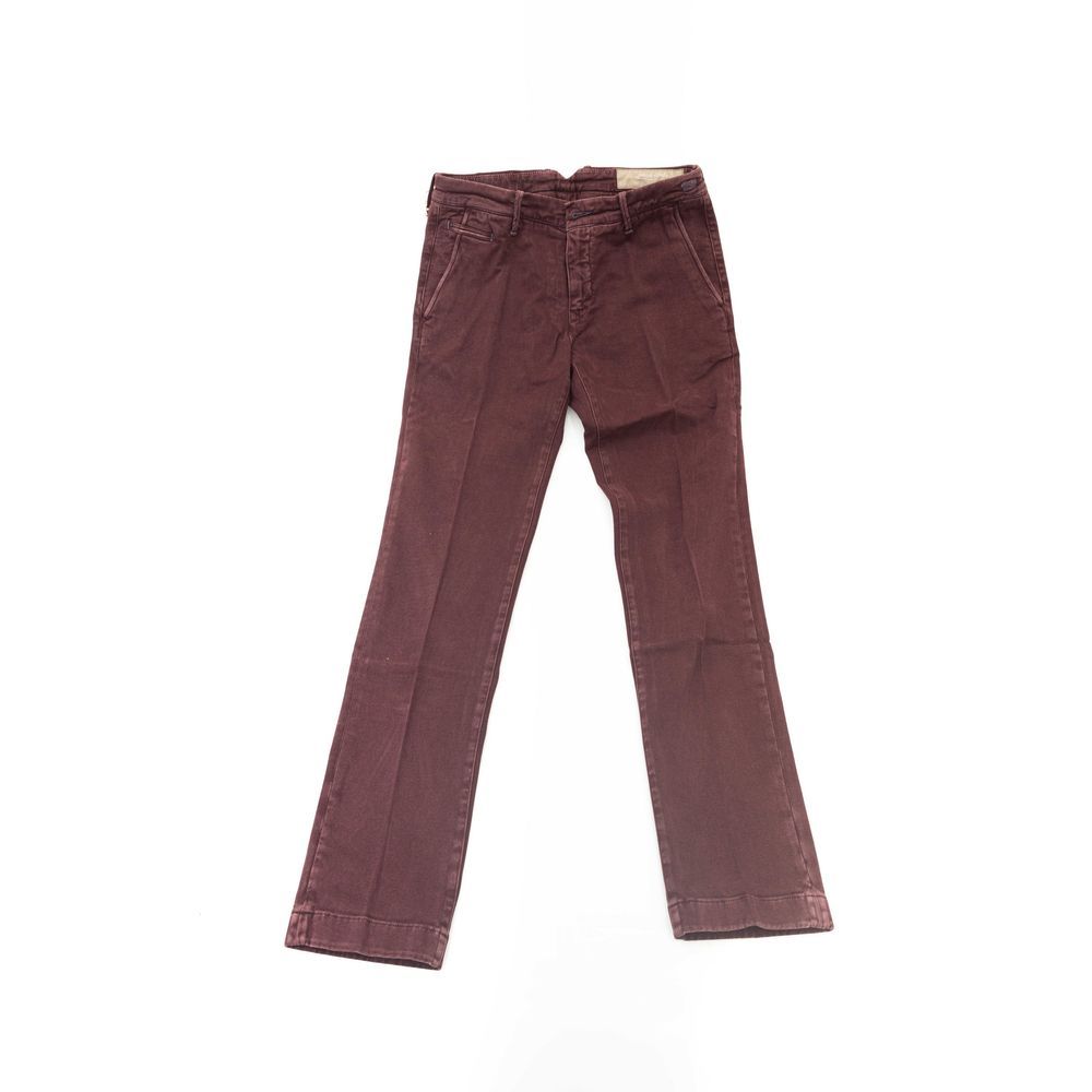 Jacob Cohen Burgundy Cotton Chino Pants