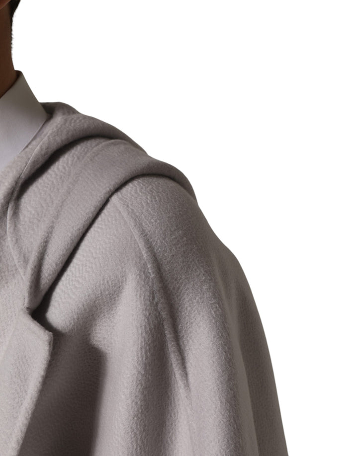 Dolce &amp; Gabbana Off White Belted Long Trench Coat Men Jacket
