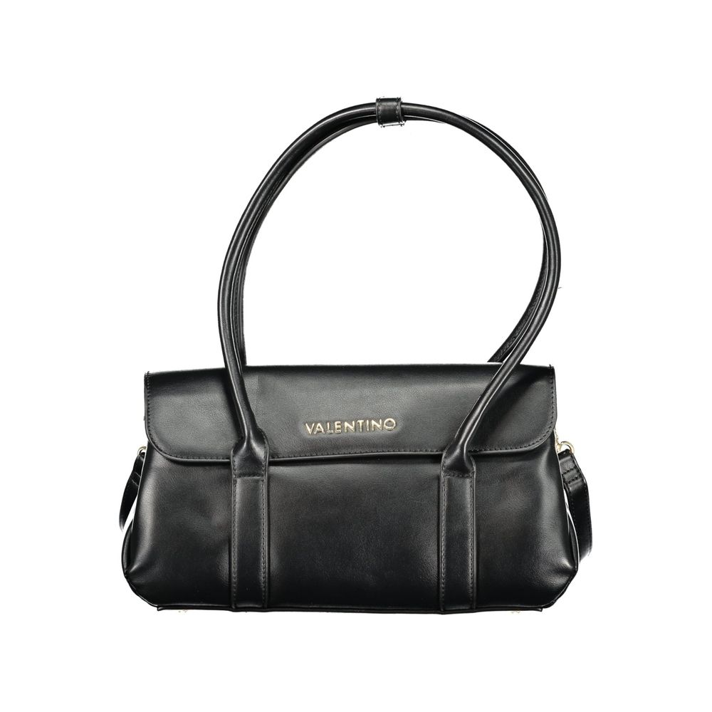 Mario Valentino - Nero Poliuretano Donna Bag with Shoulder Handles and Compartments