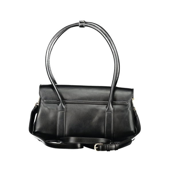 Mario Valentino - Nero Poliuretano Donna Bag with Shoulder Handles and Compartments