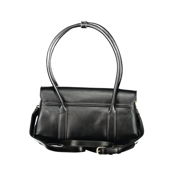 Mario Valentino - Nero Poliuretano Donna Bag with Shoulder Handles and Compartments