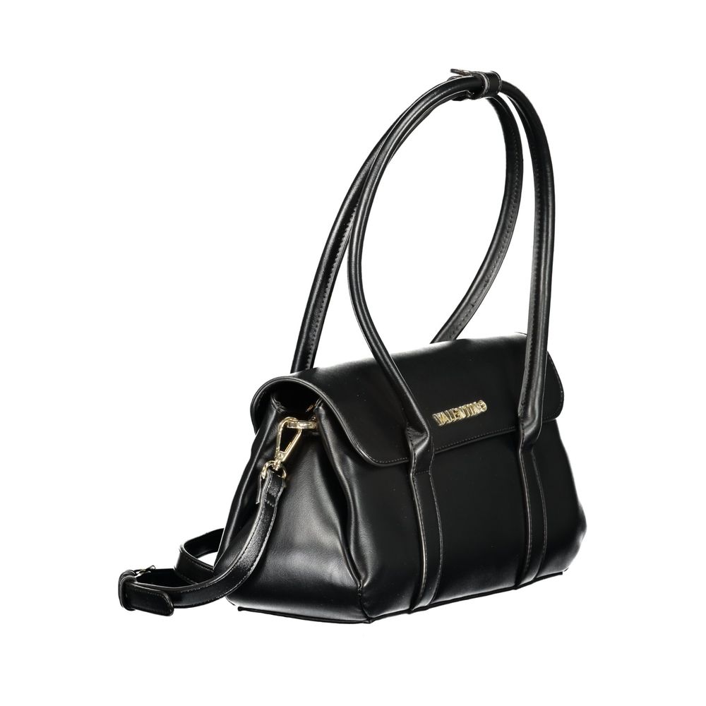 Mario Valentino - Nero Poliuretano Donna Bag with Shoulder Handles and Compartments