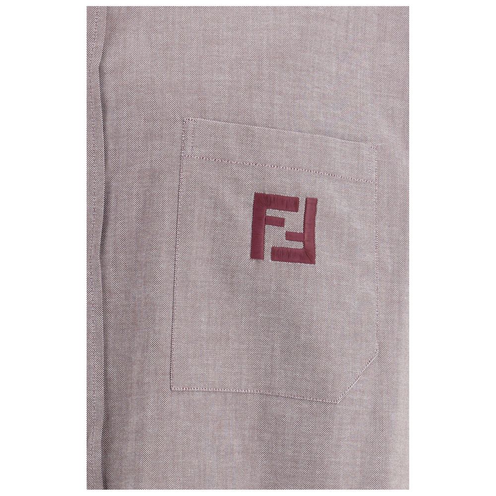 Fendi Bordeaux Cotton Shirt