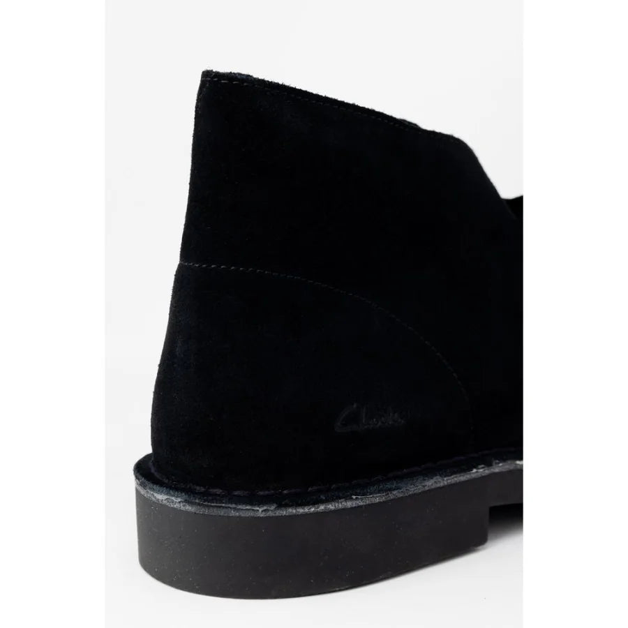 Clarks Black Leather Lace-Up Boots