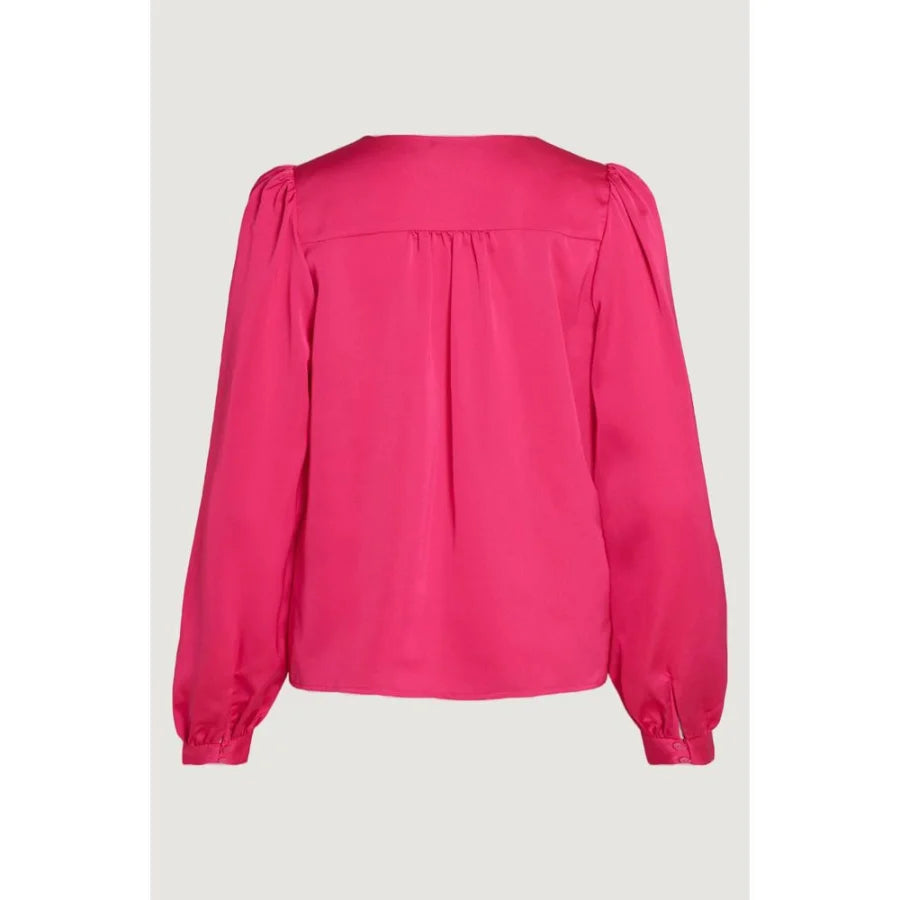 Vila Clothes Pink Polyester Blouse