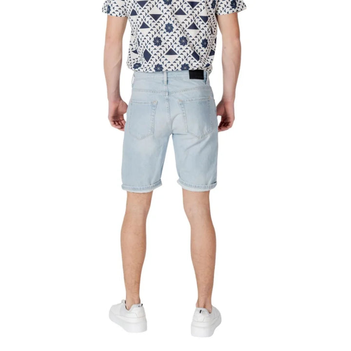Antony Morato Light Blue Cotton Bermuda Shorts