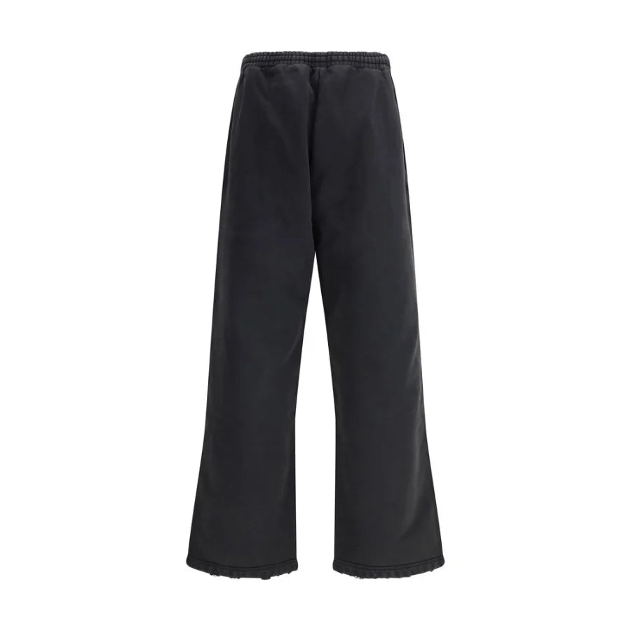 Balenciaga Black Cotton Casual Pants