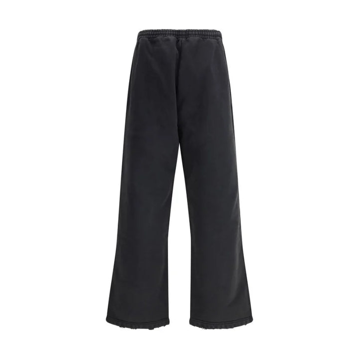 Balenciaga Black Cotton Casual Pants