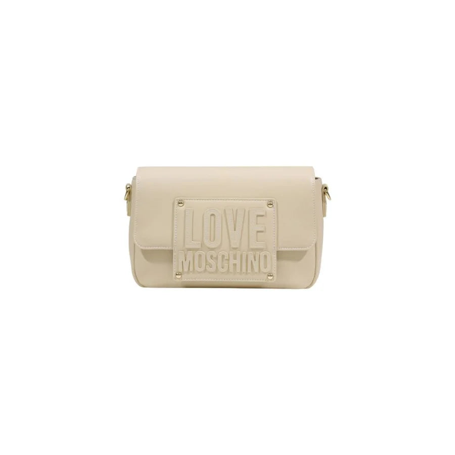 Love Moschino Cream Polyethylene Handbag