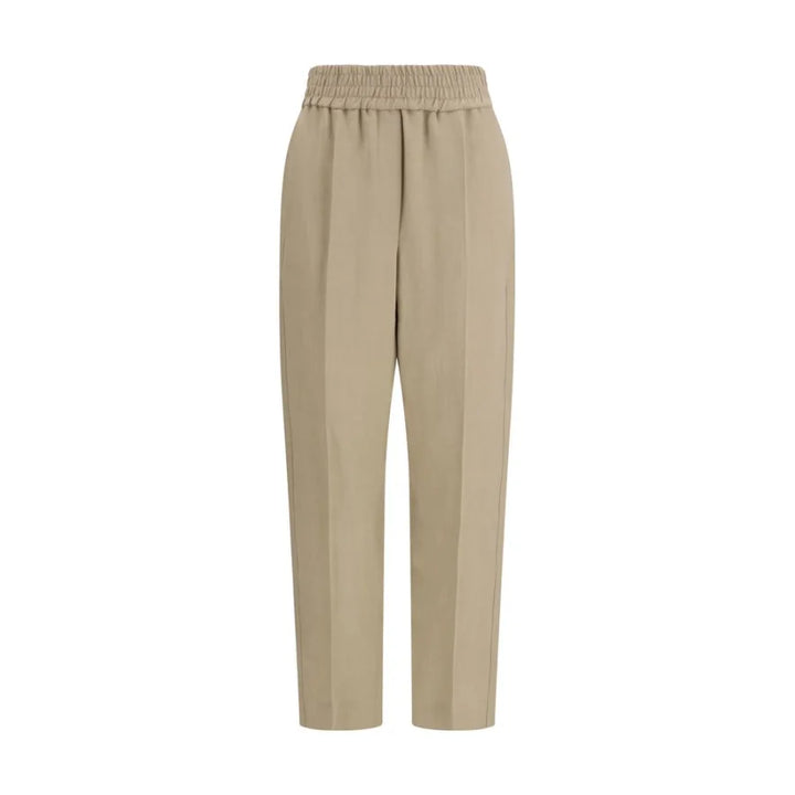 Brunello Cucinelli Beige Viscose Casual Pants