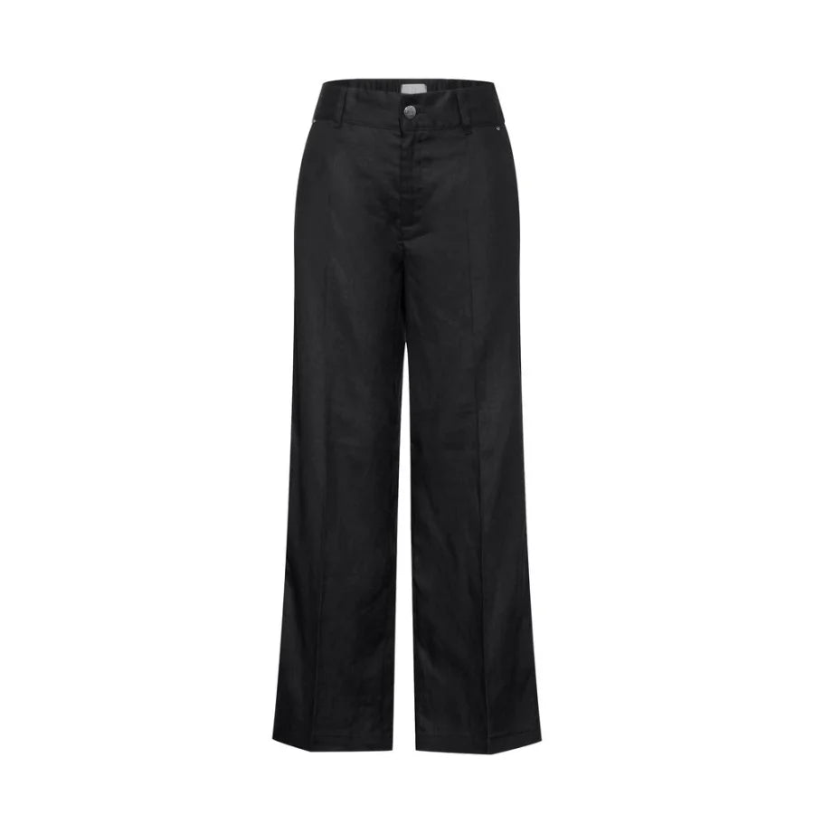 Street One Black Linen Casual Pants