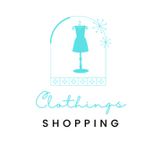 Clothings.shopping logo design in a nice blue logo and font