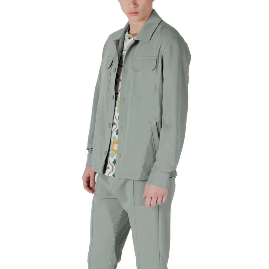 Antony Morato Bicolor Polyester Coat