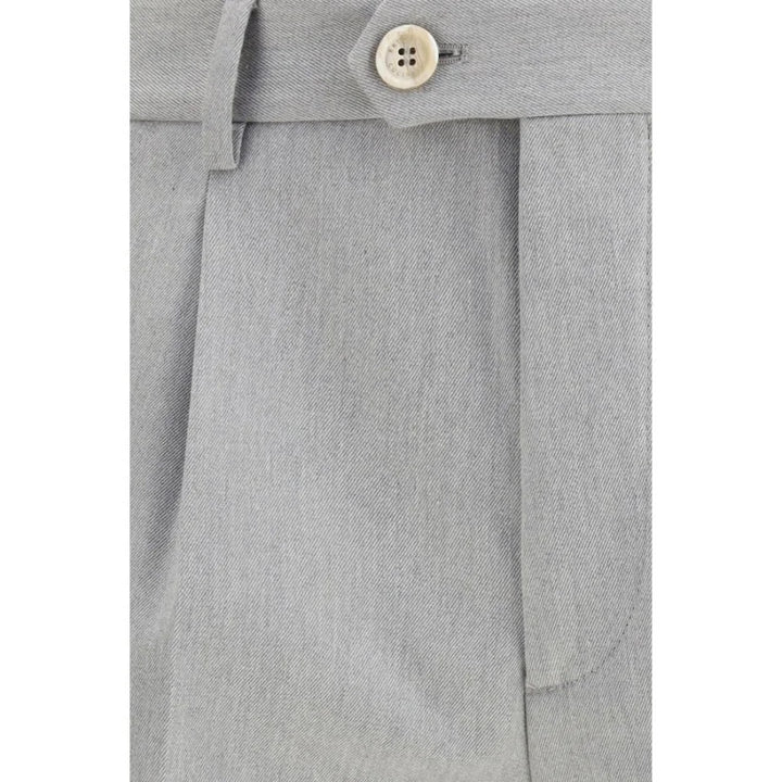 Brunello Cucinelli Gray Wool Casual Pants