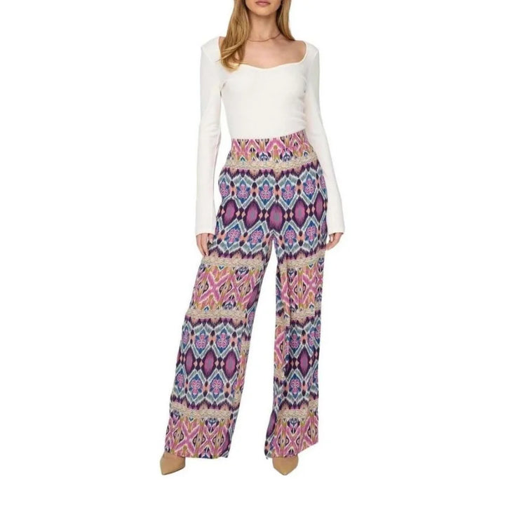 Only Multicolor Recycled Polyester Casual Pants